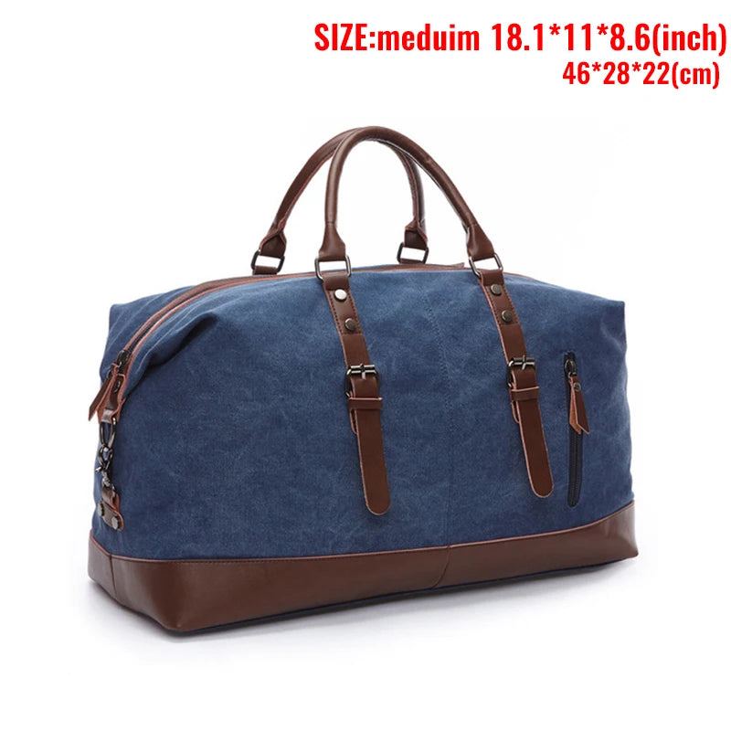 MARKROYAL Canvas Leather Men Travel Bags Carry On Luggage Bag Men Duffel Bag Handbag Travel Tote Large Weekend Bag Dropshipping