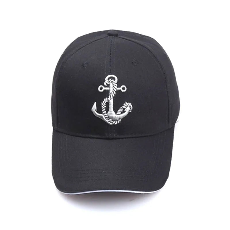 Black Cap Sailor Hat For Men Baseball Caps Fashion Anchor Embroidered Cotton Women Outdoor Sport Casual Snap Back Hiphop Sunhats