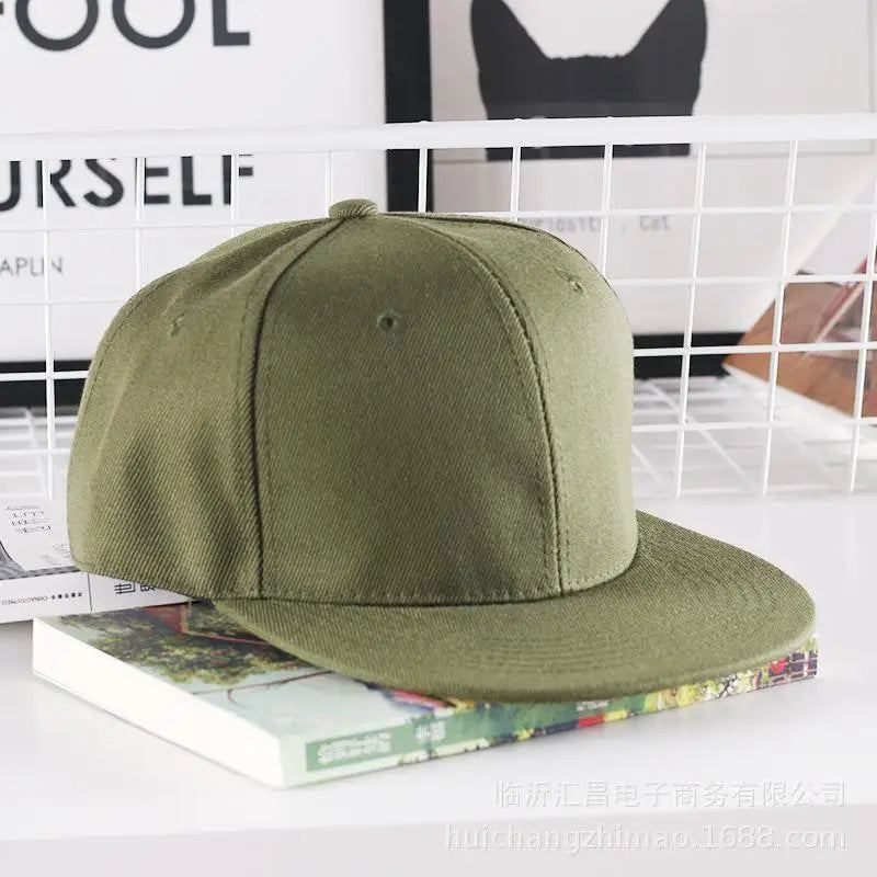 Solid Hip Hop Cap For Men Snapback Hat Women's Baseball Caps Adjustable Flat Brim Bill Plain Visors Boys And Girls Street Dance