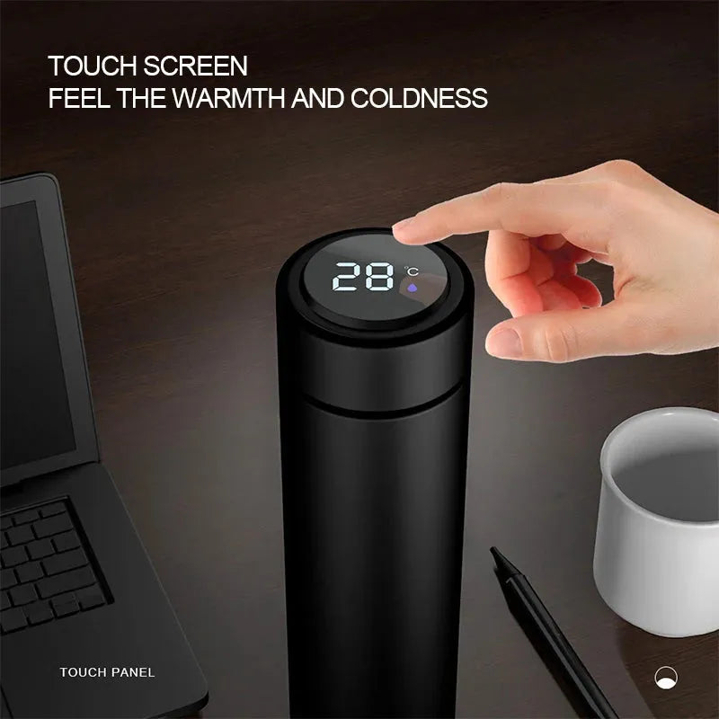 500ml Temperature Intelligent Measurement Thermos Cup Bottle Touch Control LED Digital Display Coffee Cup Bottle Christmas Gift