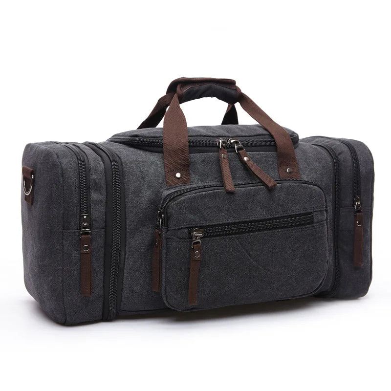 MARKROYAL Canvas Travel Bags Large Capacity Carry On Luggage Bags Men Duffel Bag Travel Tote Weekend Bag Dropshipping