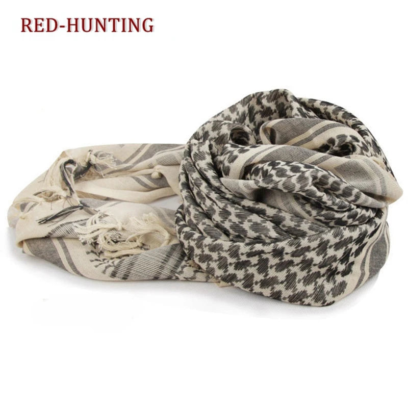 Tactical Keffiyeh Shemagh Arab Scarf Shawl Neck Cover Head Wrap Cotton Winter Scarves