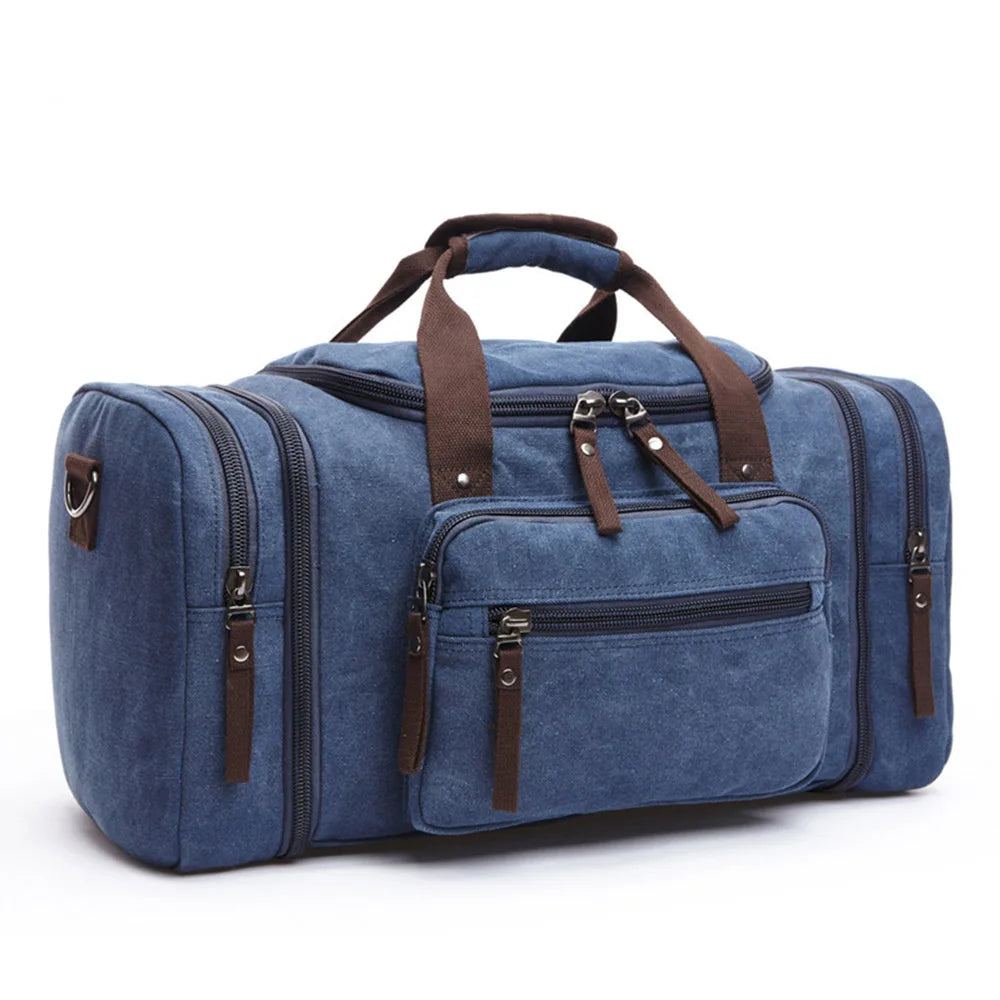 MARKROYAL Canvas Travel Bags Large Capacity Carry On Luggage Bags Men Duffel Bag Travel Tote Weekend Bag Dropshipping