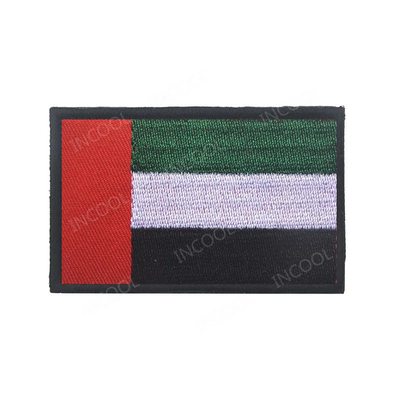 The United Arab Emirates Embroidered Flag Patches Appliques Fabric UAE Embroidery Patch For Clothing Backpack