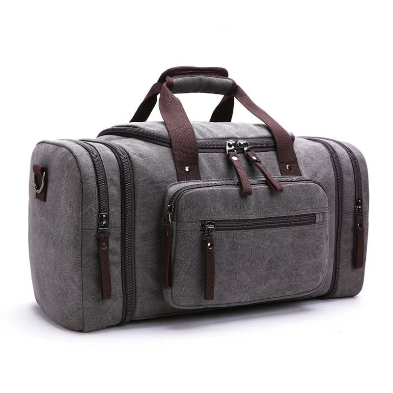 MARKROYAL Canvas Travel Bags Large Capacity Carry On Luggage Bags Men Duffel Bag Travel Tote Weekend Bag Dropshipping