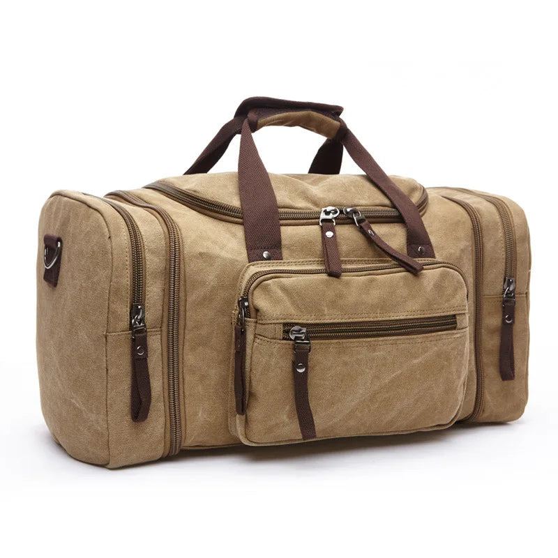 MARKROYAL Canvas Travel Bags Large Capacity Carry On Luggage Bags Men Duffel Bag Travel Tote Weekend Bag Dropshipping