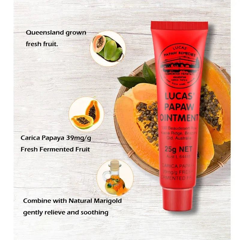 AU Lucas PAPAW Ointment Diaper Rash Cream Lip Balm Wound Care Papaya Skin Repair Cream 25g/75g