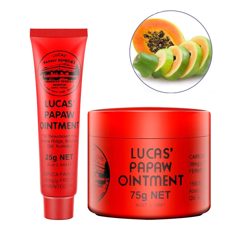 AU Lucas PAPAW Ointment Diaper Rash Cream Lip Balm Wound Care Papaya Skin Repair Cream 25g/75g