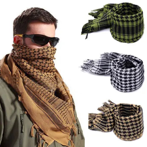 Hot Newest Arrival Fashion Men Lightweight Square Outdoor Shawl Military Arab Tactical Desert Army Shemagh KeffIyeh Arafat Scarf