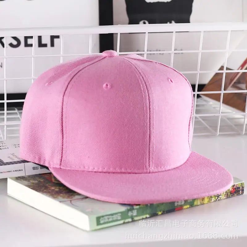 Solid Hip Hop Cap For Men Snapback Hat Women's Baseball Caps Adjustable Flat Brim Bill Plain Visors Boys And Girls Street Dance