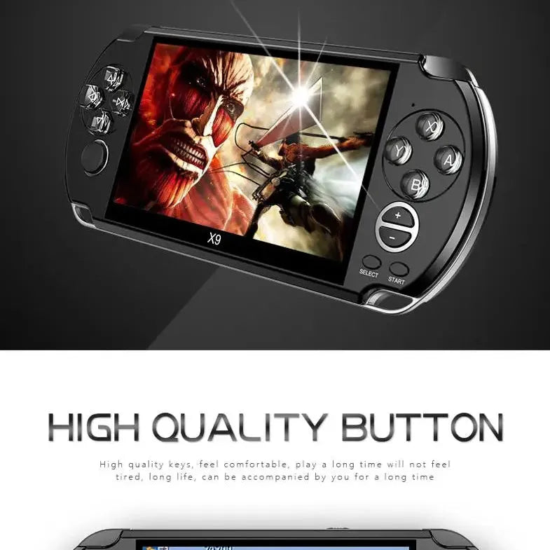 Video Retro Game Console X9 PSVita Handheld Game Player for PSP Viat Retro Games 5.0 inch Screen TV Out with Mp3 Movie Camera