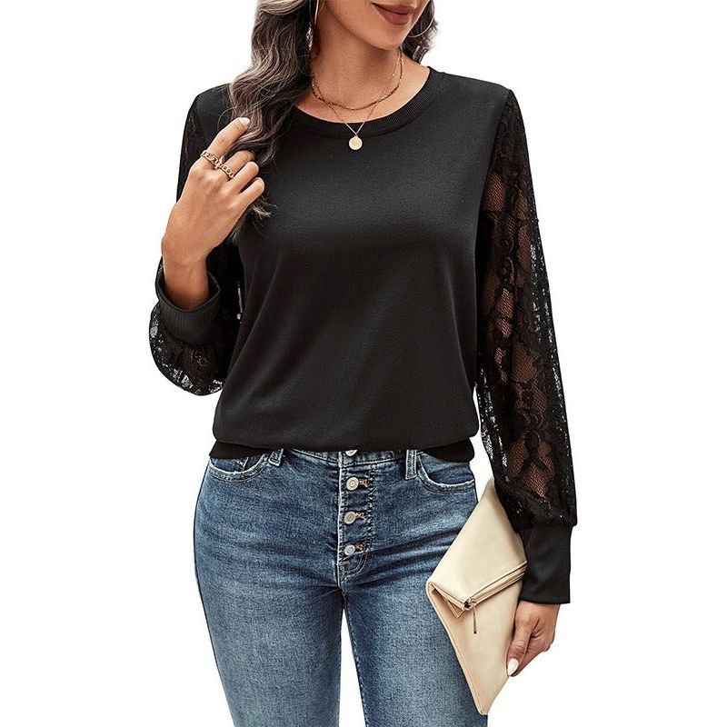 Women's Lace Long-sleeved Shirt