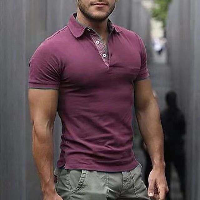 Men's Casual Fashion Solid Color Top T-shirt - Jointcorp