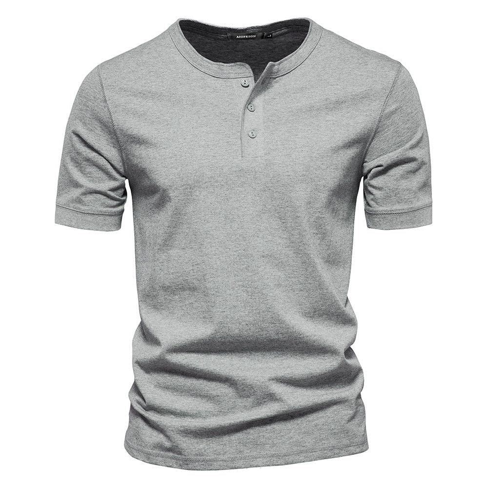 Men's Fashion Solid Color Slim Round Neck Short Sleeve T-shirt - Jointcorp