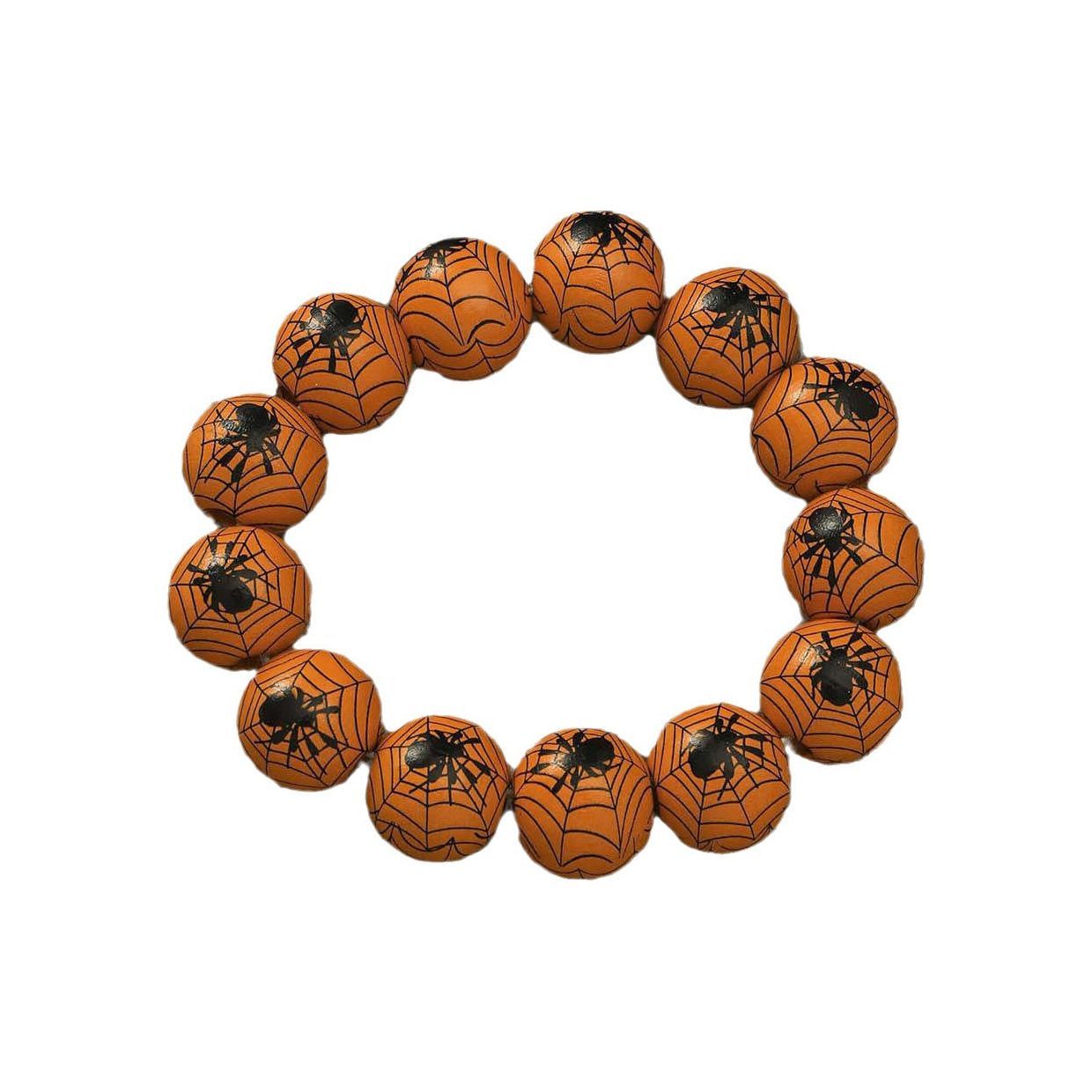 Personalized Fashion Pumpkin Spider Printed Beaded Bracelet - Jointcorp