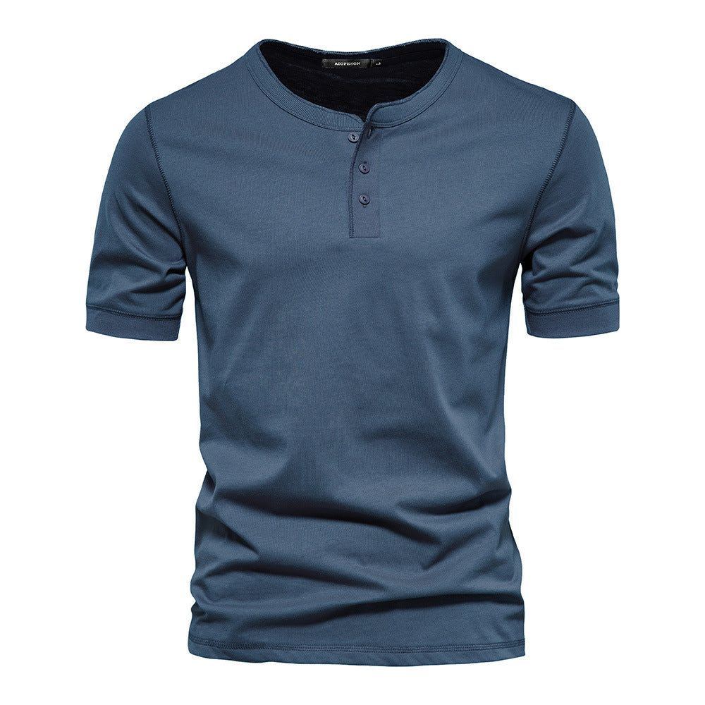 Men's Fashion Solid Color Slim Round Neck Short Sleeve T-shirt - Jointcorp