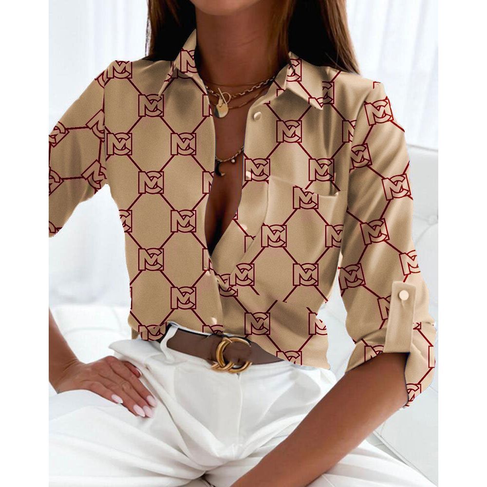 Women's Long-sleeved Shirt Print