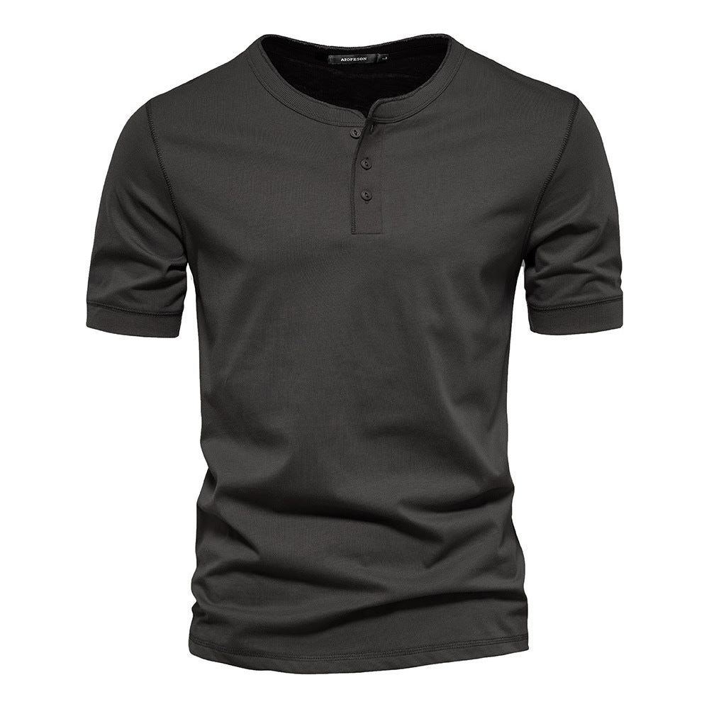 Men's Fashion Solid Color Slim Round Neck Short Sleeve T-shirt - Jointcorp