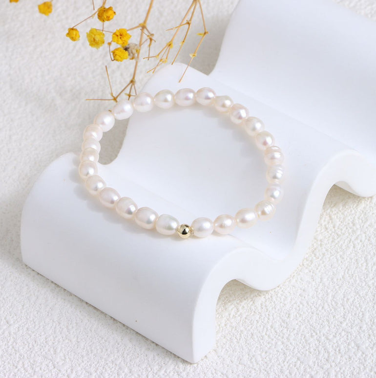 Freshwater Pearl Bracelet Female 14k Real Gold - Jointcorp