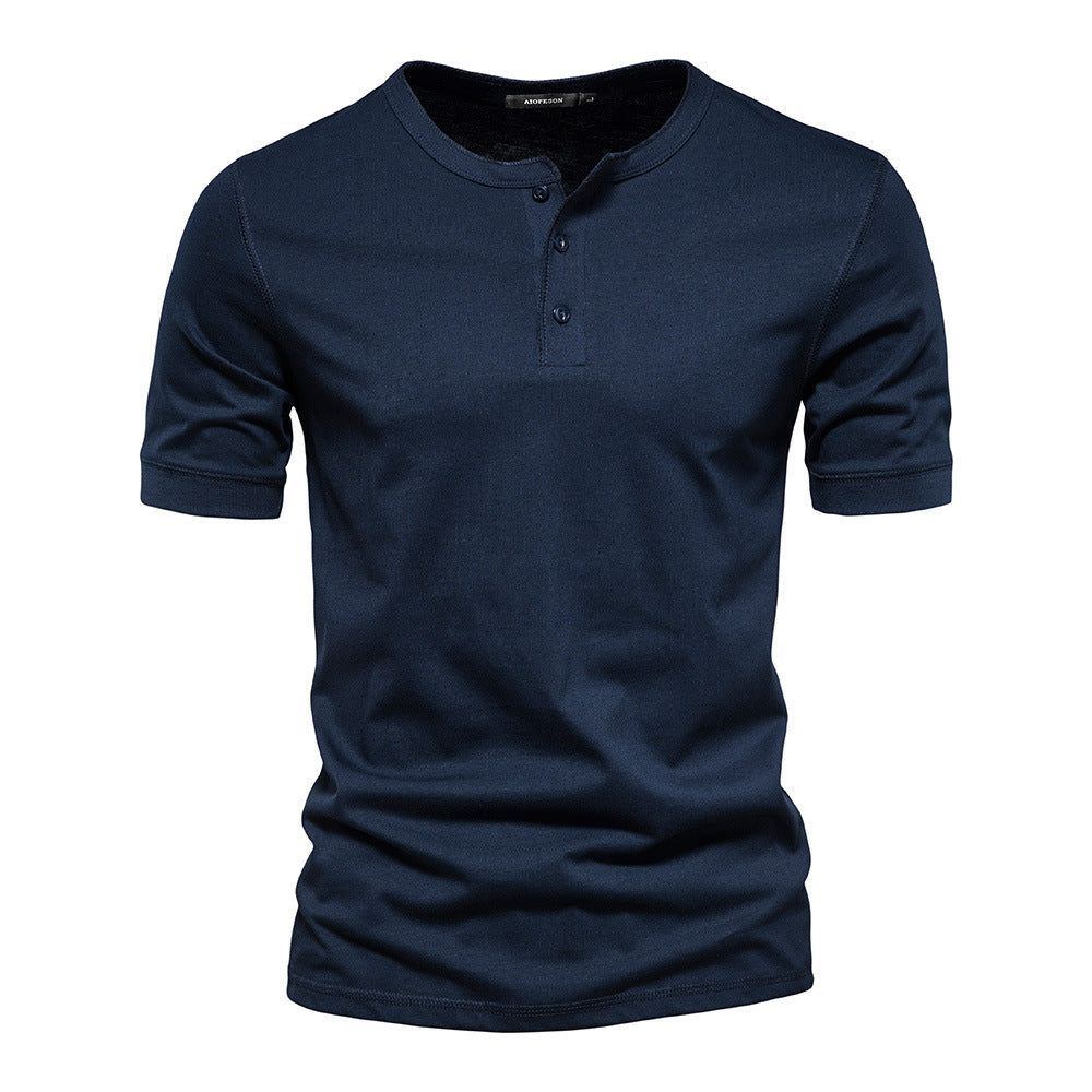 Men's Fashion Solid Color Slim Round Neck Short Sleeve T-shirt - Jointcorp