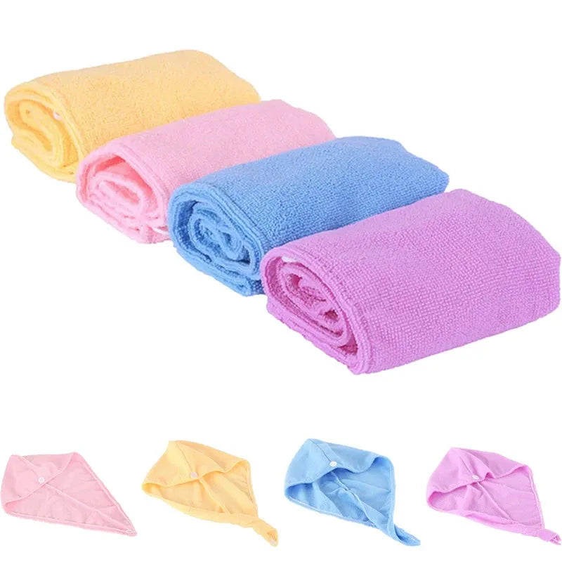 Women Long Hair Quick-Dry Hair Towel Soft Microfiber Towels Shower Cap Towel Bath Hats for Women Dry Hair Cap Lady Turban Head