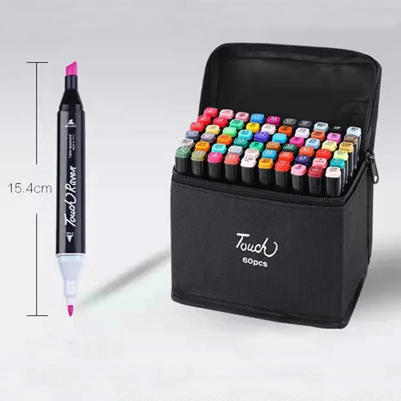 12-168 Colores Markers Brush Pens Set Painting Drawing Manga Highlighter School Art Supplies For Artist Korean Stationery