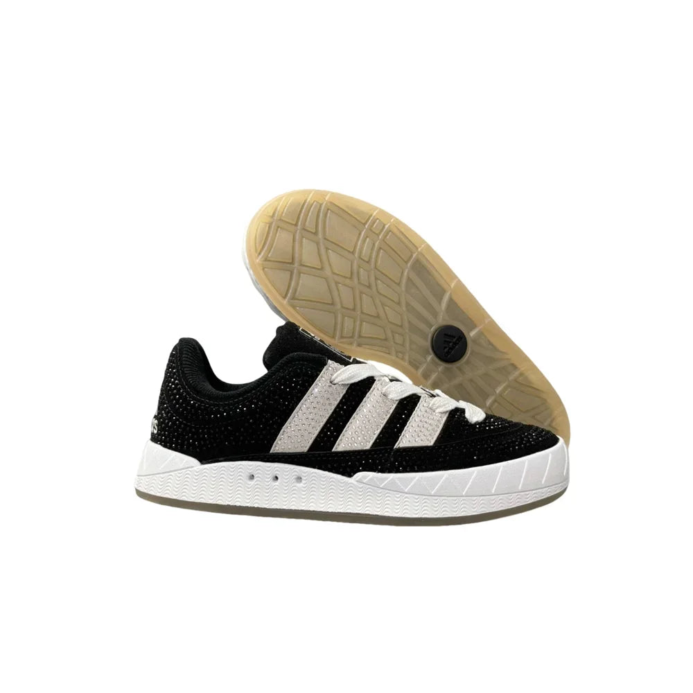 Adidas Originals Adimatic Women and Men Diamond Black Anti-slip Trendy Retro German Training Shoes Shark Bread Shoes GY5274