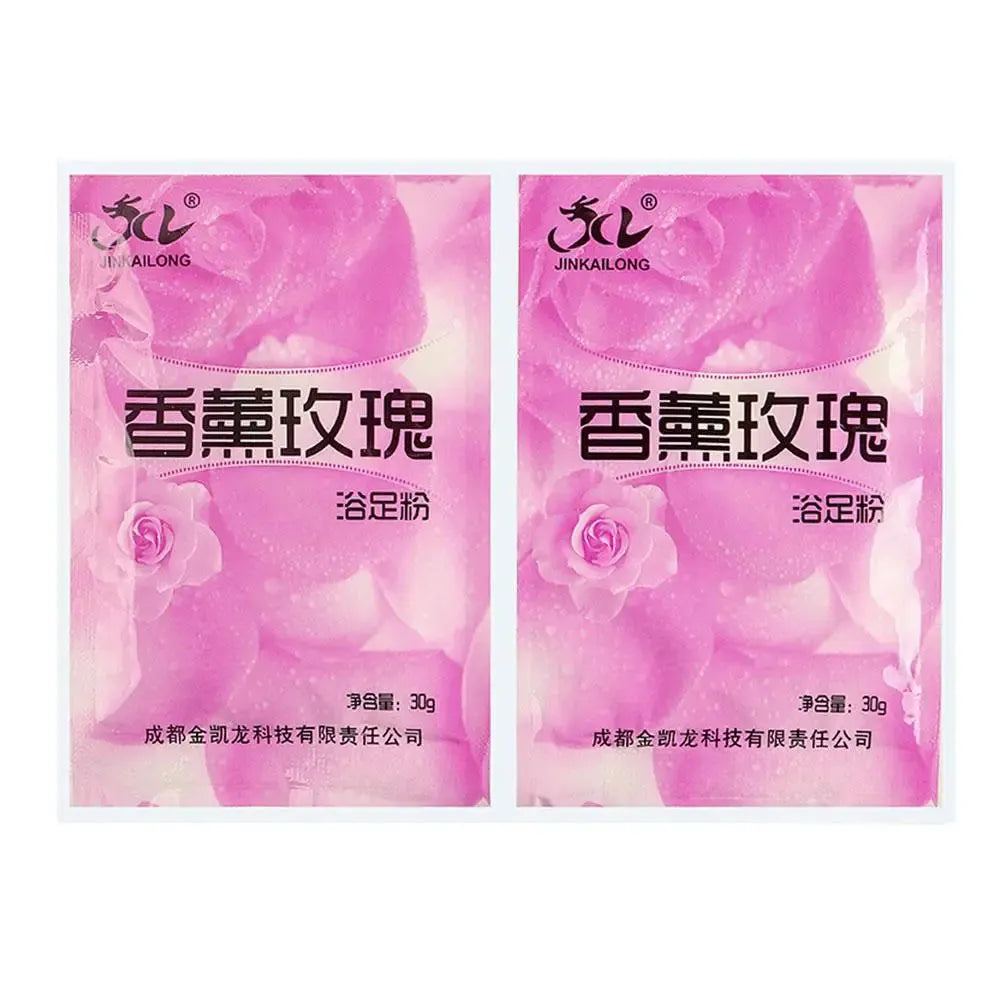 60g Rose Bubble Bath Powder Foot Bath Crystal Mud Body Scruber Exfoliation Bath Skin Care Foot Salt SPA U5T3