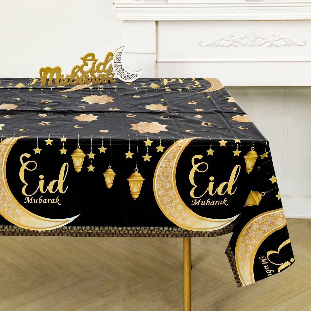 Eid Mubarak Table Runner Ramadan Tablecloths Ramadan Kareem Decoration for Home 2025 Islamic Muslim Party Eid Al Adha Gifts