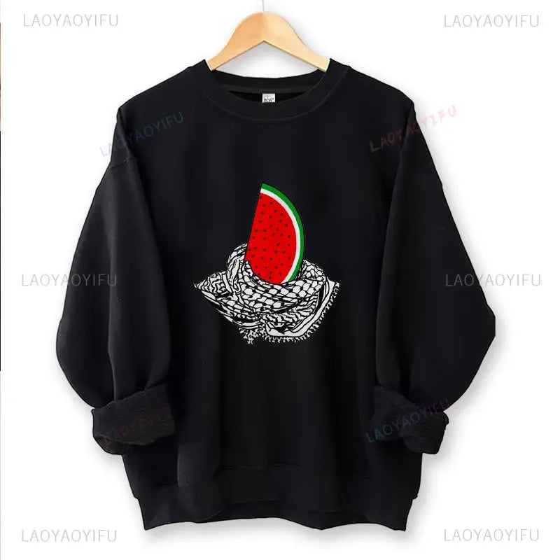 This Is Not A Watermelon Printing Hoodies A Peace and Love Sweatshirt Fashion Harajuku Women Pullovers Autumn Winter Casual Wear