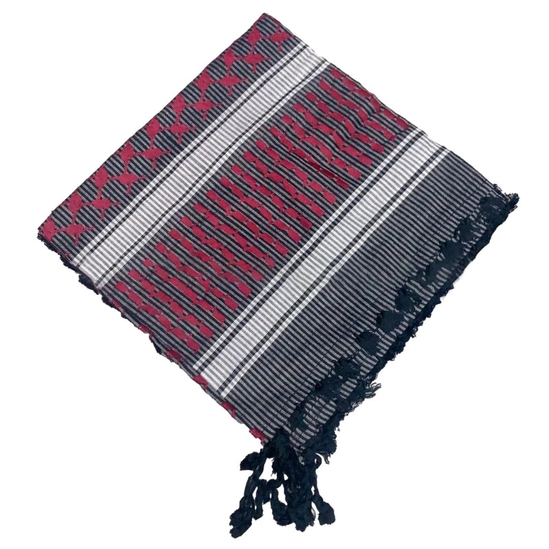 Versatile Headwrap Shemagh Scarf for Muslims Arab Keffiyeh Headscarf for Arabian Dubai Military Tactics Neck Wrap DropShipping