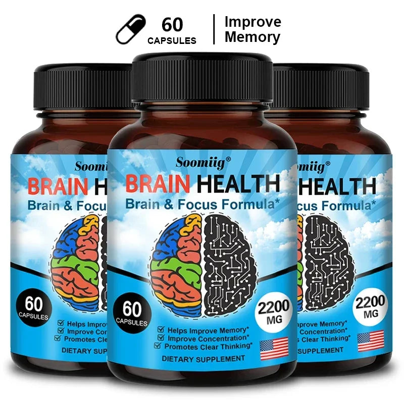 Nootropics Dietary Supplements Best Brain Focus Increases Memory Support Promotes Clear Thinking Immune System Health