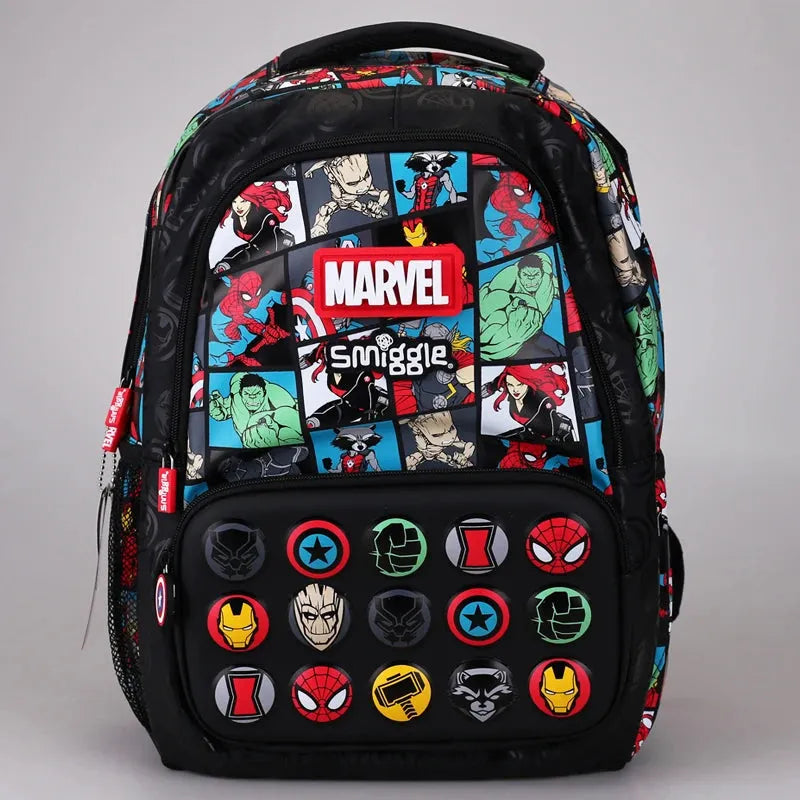 Smiggle Marvel Superhero Spider-Man Children Stationery School Bag Lunch Bag Lunch Box Pencil Box  Water Cup Student Gift