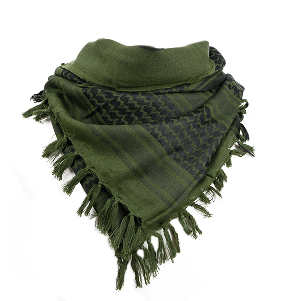 Camping Hiking Scarf for Men Women Arab Square Scarf Tactical Shemagh Keffiyeh Shawl Neck Cover Head Wrap Bandanas Desert Scarve