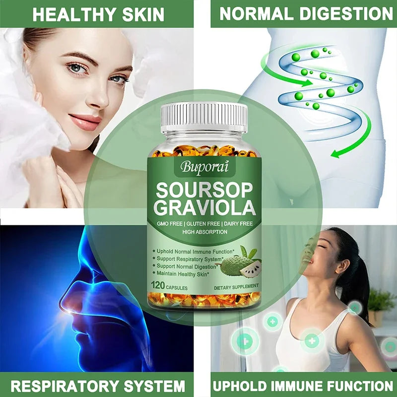 Soursop Graviola - Support,Regeneration,Stress Relief,Immune Digestion Cellular Beauty Health