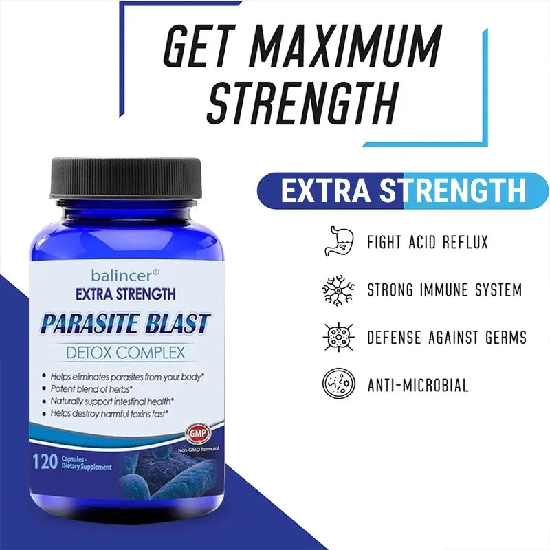 Balincer - Parasite Blaster Detox Complex - Rich in Cranberry, Zinc, and Garlic To Support Gut Health, Immunity & Antibacterial