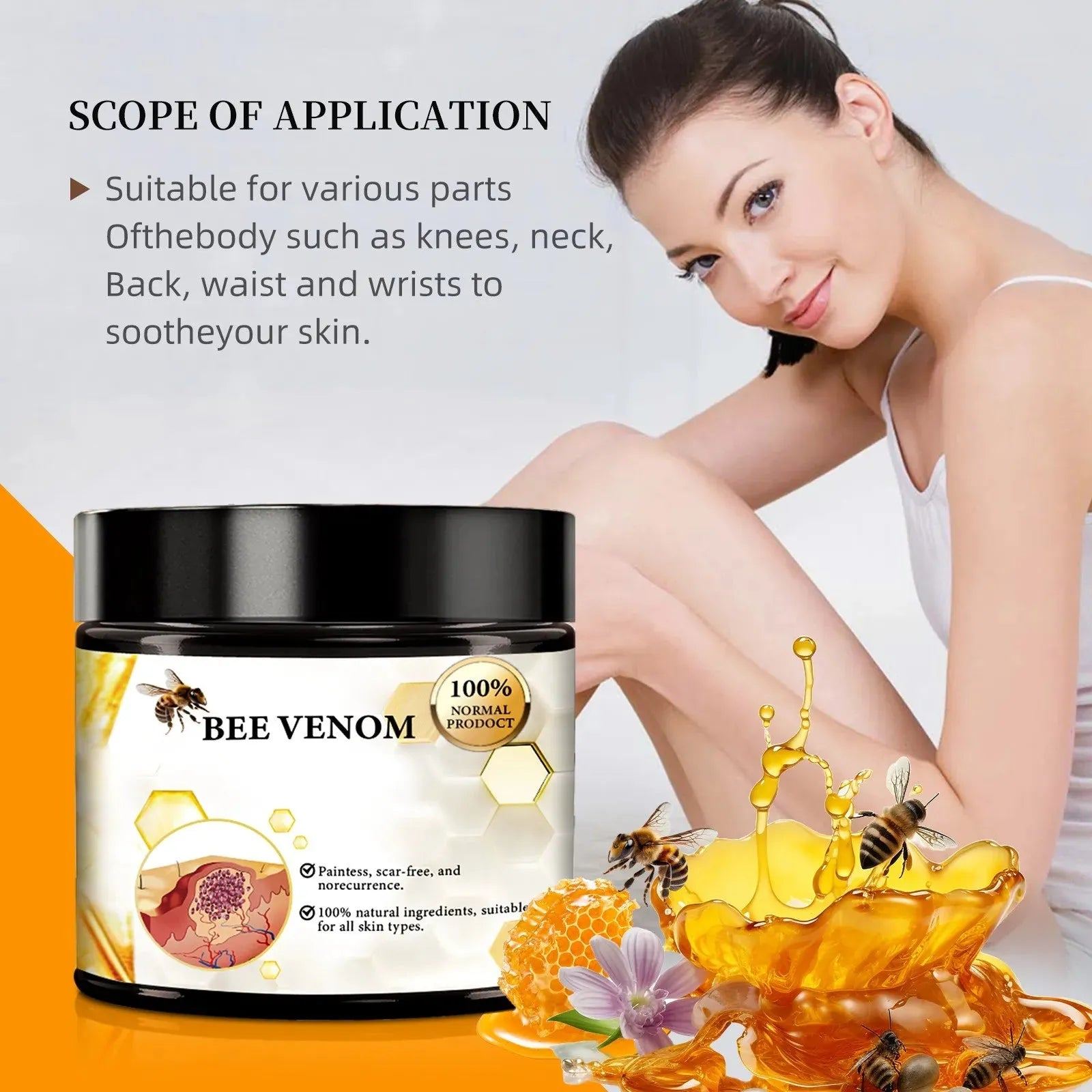 2024 New Bee Cream, New Bee Care Cream, Bee Mole And Wart Care Cream Bee Reparing Cream For All Parts Of The Body