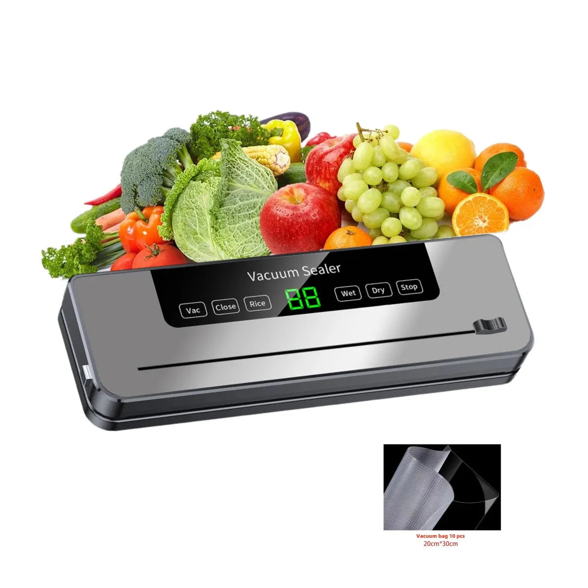 Vacuum Sealer Machine Dry/Wet Food Vacuum Sealer With UV Sterilization For Food Storage And Sous Vide Cooking Built-in Cutter