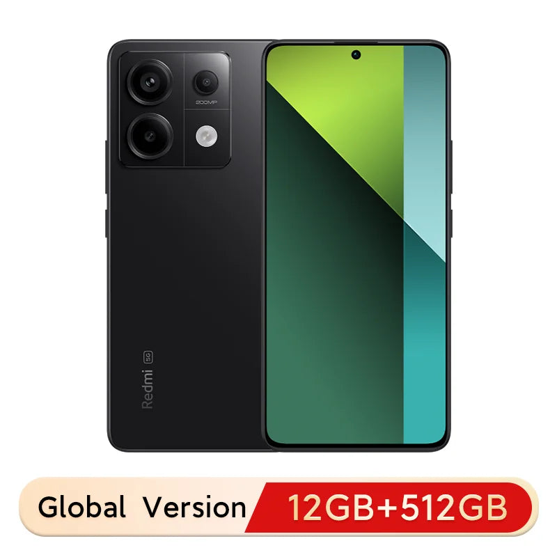 Xiaomi Redmi Note 13 Pro 5G Global Version Snapdragon 7s Gen 2 200MP OIS Camera 67W Turbo Charging 120Hz AMOLED NFC