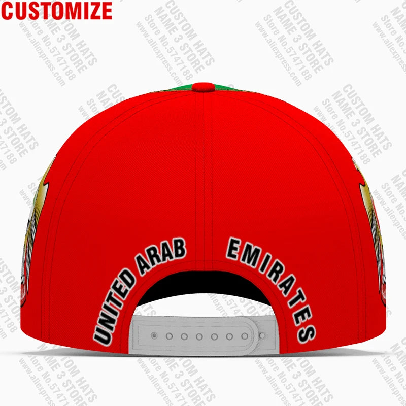 United Arab Emirates Baseball Cap Free 3d Custom Made Name Team Logo Ae Hat Are Country Travel Islam Nation Arabic Flag Headgear