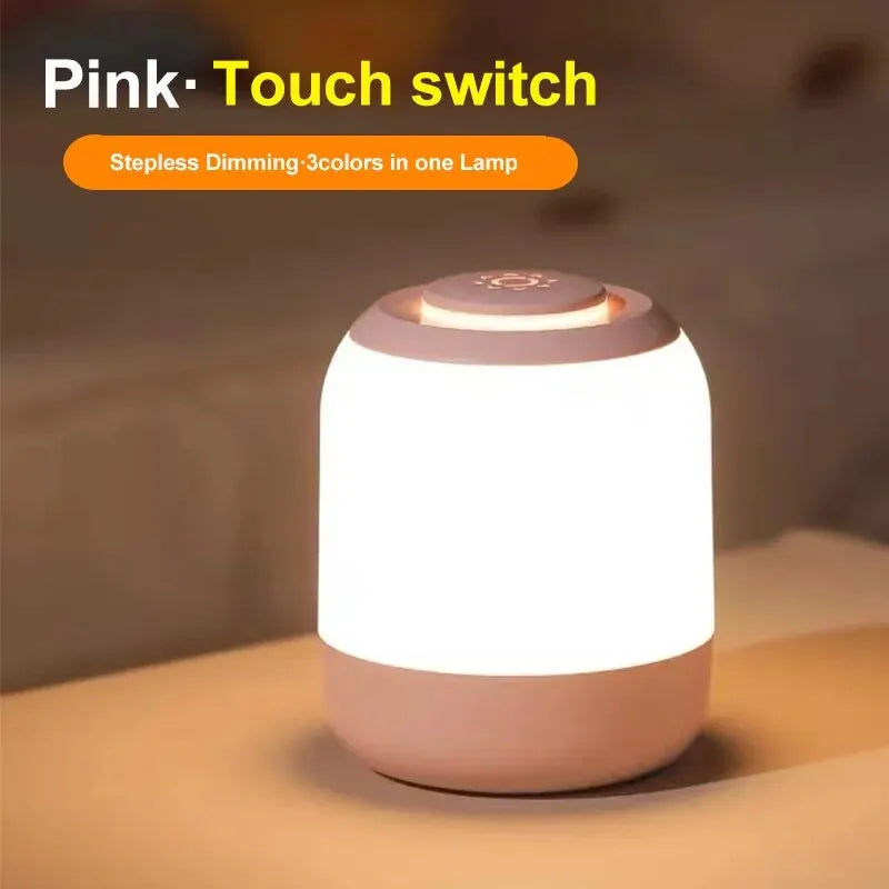 LED Night Light Touch Lamp Table Lamp Bedside Lamp Bedroom Lamp with Touch Sensor Portable Desk Lamp Light for Kids Gifts Led