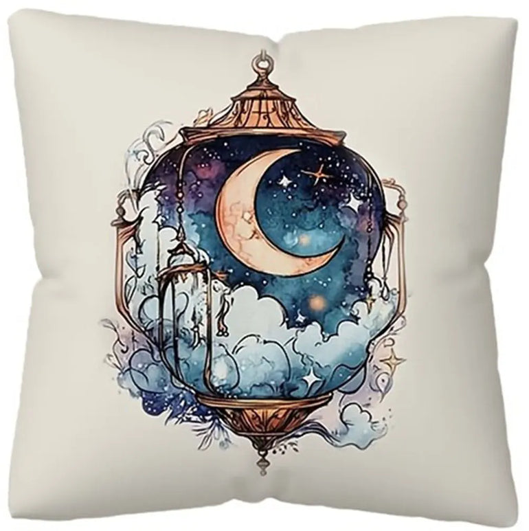 Light Luxury Ramadan Printed Pillowcase Nordic Home Decor Pillowcase Holiday Bedroom Living Room Decor Polyester Cushion Cover