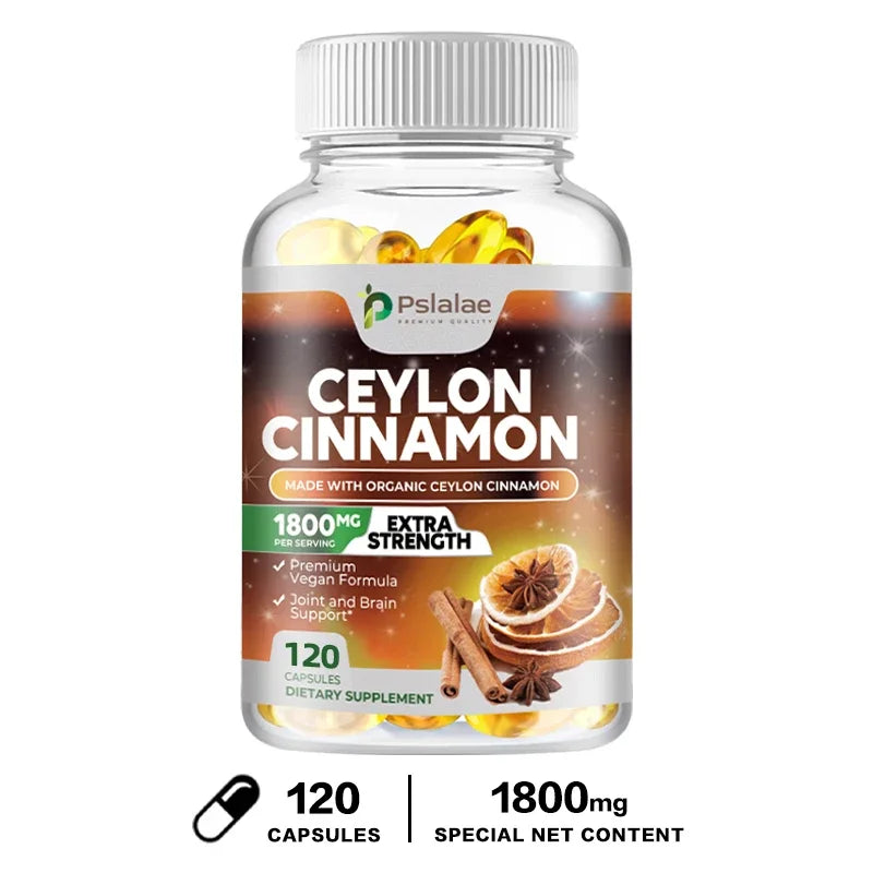 Premium Ceylon Cinnamon 1800 mg - a natural supplement that supports healthy circulation, brain and joint function