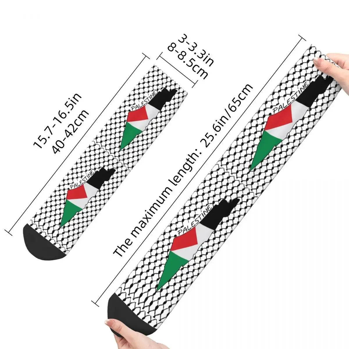 New Male Men Socks Palestine Flag Palestinian Kufiya Hatta Sock Traditional Keffiyeh Pattern Socks Spring Summer Autumn Winter