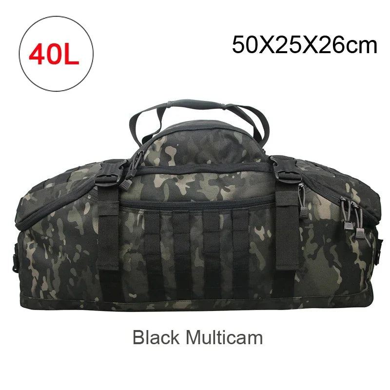 40L 60L 80L Sport Travel Bag Molle Tactical Backpack Gym Fitness Bag Large Duffle Bags for Camping Hunting Fishing