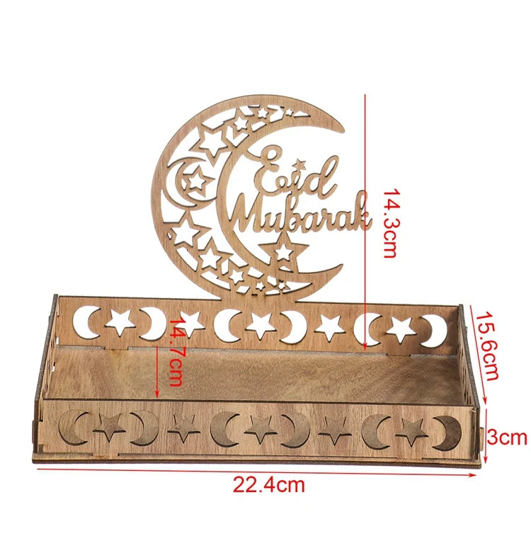 Wooden Pendant EID Mubarak 2025 Ramadan Decoration For Home Kareem Ramadan And Eid Decor Eid AL Adha Islamic Muslim Decor