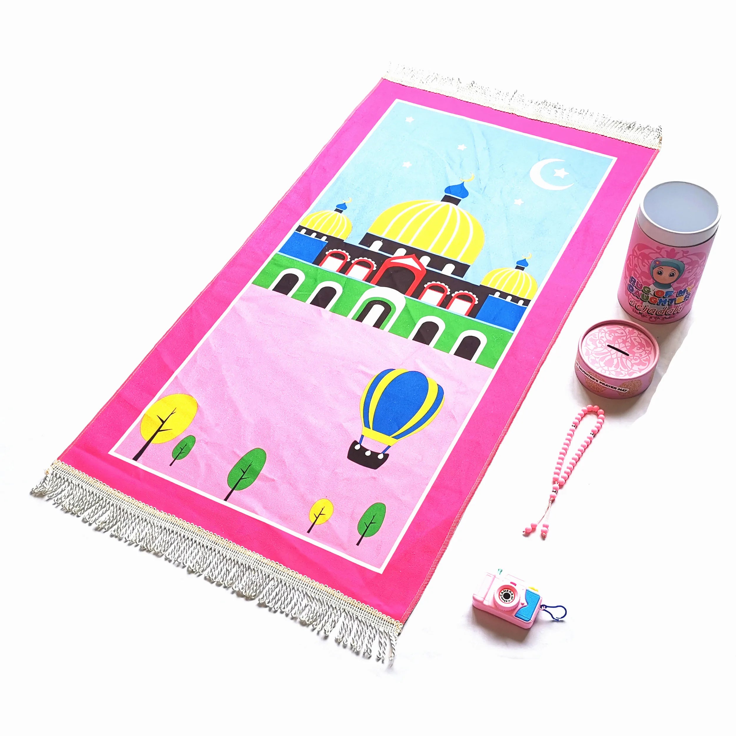 Kids Prayer Mat Eid Gifts for Kids Salah Mat for Kids Enjoyable Prayer Rug for Kids