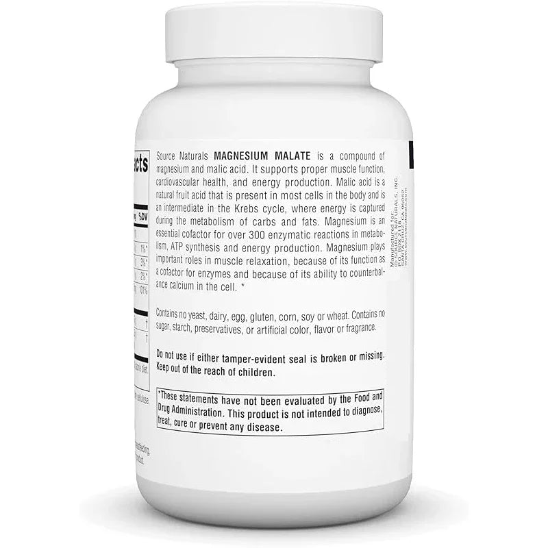 3750 Milligrams Of Magnesium Malate Per Serving As An Essential Magnesium Malate Supplement