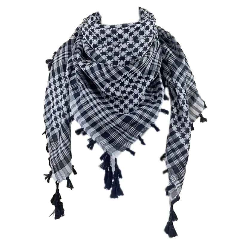 Keffiyeh Tacticals Desert Scarf Wrap Shemagh Head Neck Arab Scarf Unisex Arab Shemagh Keffiyeh Palestine Scarf