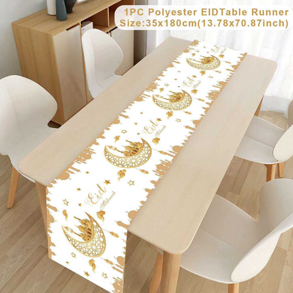 Ramadan Kareem Table Runner Eid Mubarak Decor 2025 for Home Ramadan Mubarak Islamic Muslim Party Eid Al-Fitr Gifts Ramadan Decor